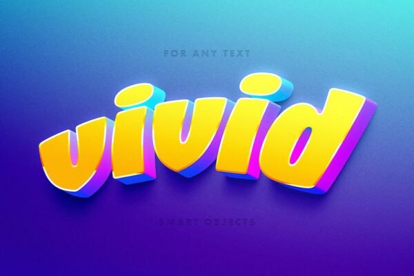 VIVID TOON 3D TEXT EFFECT - Hiệu ứng chữ vivid toon